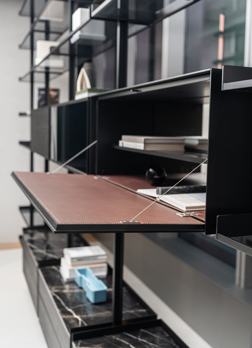 Italian Bookshelves Noce Classico K1-2