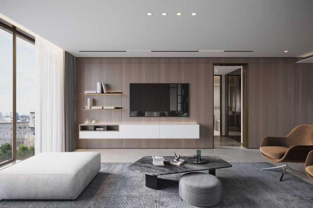 Modular Furniture Tavolino Minimalista PM 1 and Stand Industriale PM 2 07